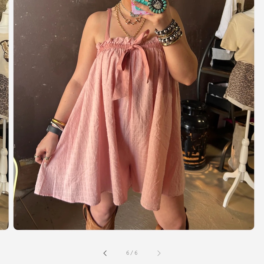 Pink textured romper